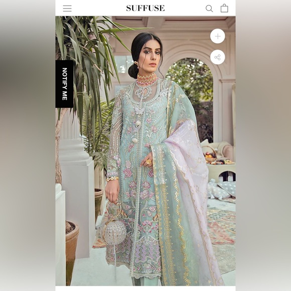 Suffuse by sana yasir Pakistani eid stitched - Picture 2 of 8